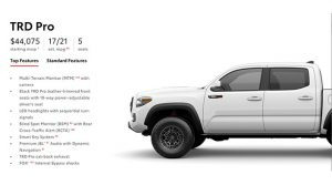 2021 Toyota Tacoma TRD Pro Features