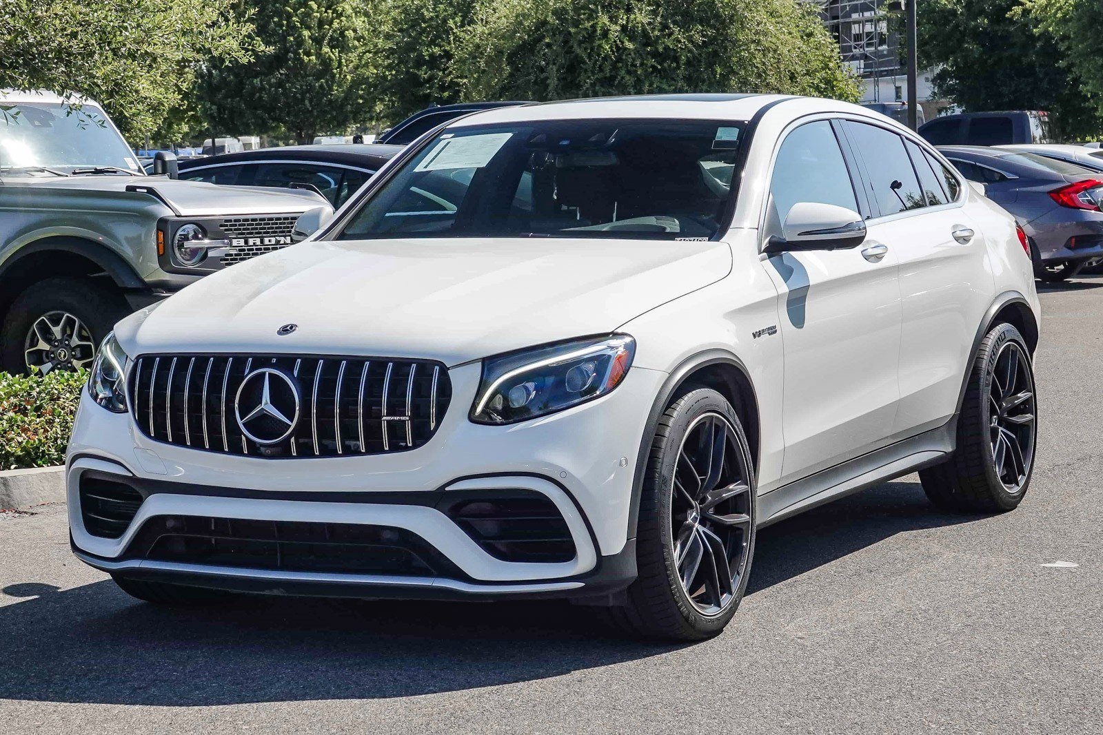 white 2019 Mercedes AMG GLC SUV parked at Mercedes-Benz of Temecula in Temecula, CA