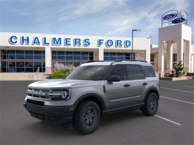 grey 2024 Ford Bronco Sport SUV parked at the Chalmers Ford dealership in Albuquerque, NM