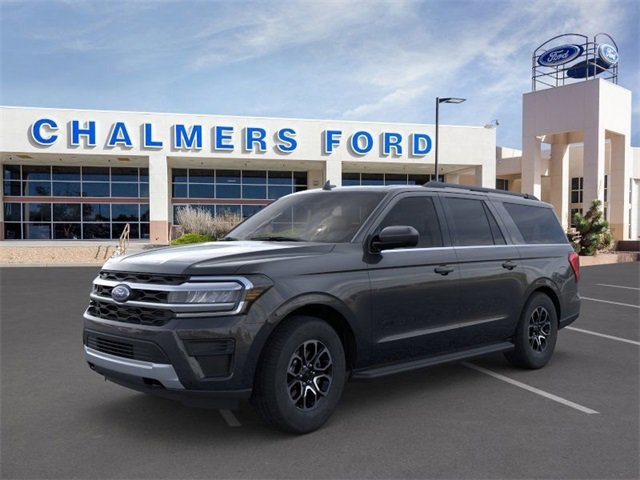 black 2024 Ford Expedition SUV parked at the Chalmers Ford dealership in Albuquerque, NM