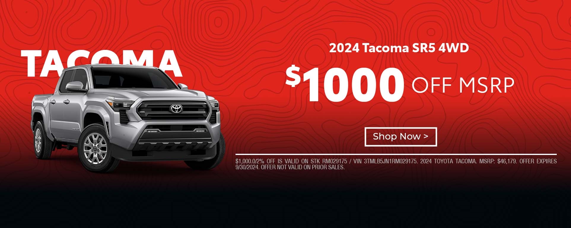 tacoma purchase special