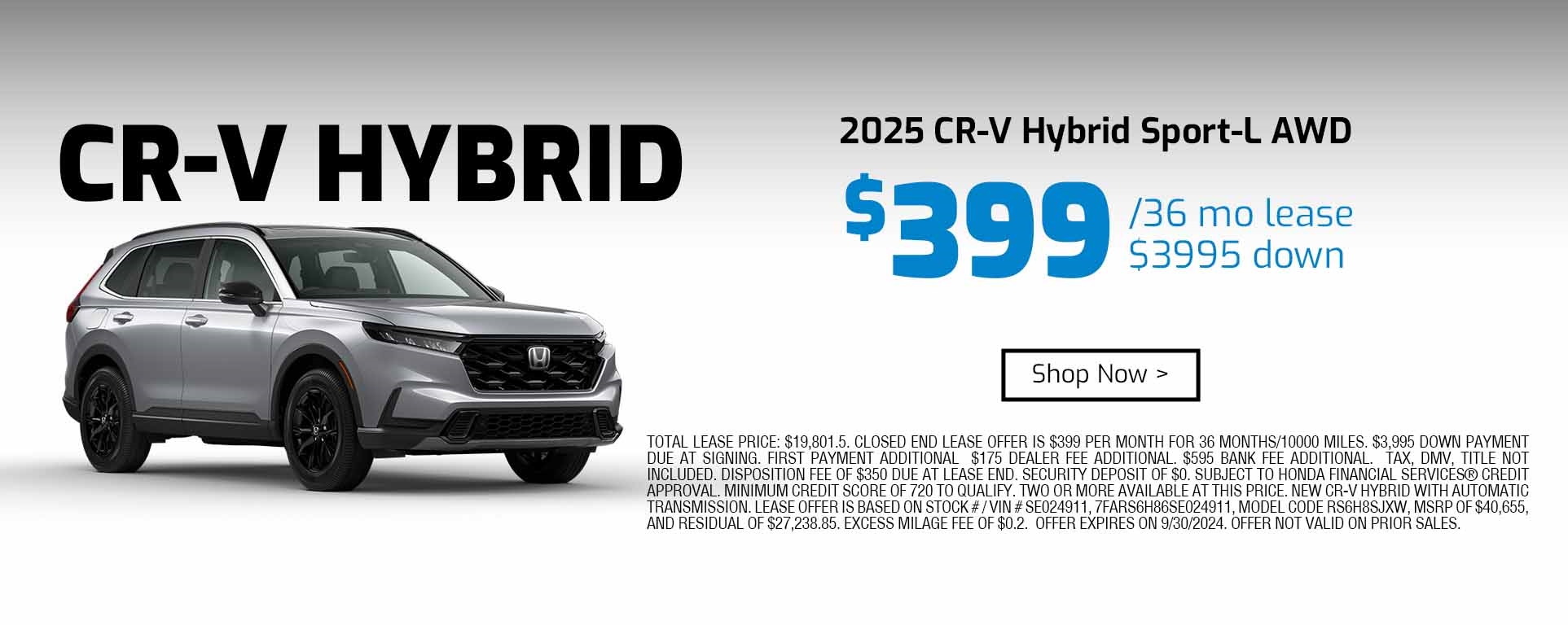 cr-v lease special