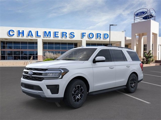 white 2024 Ford expedition SUV parked at the Chalmers Ford dealership in Albuquerque, NM