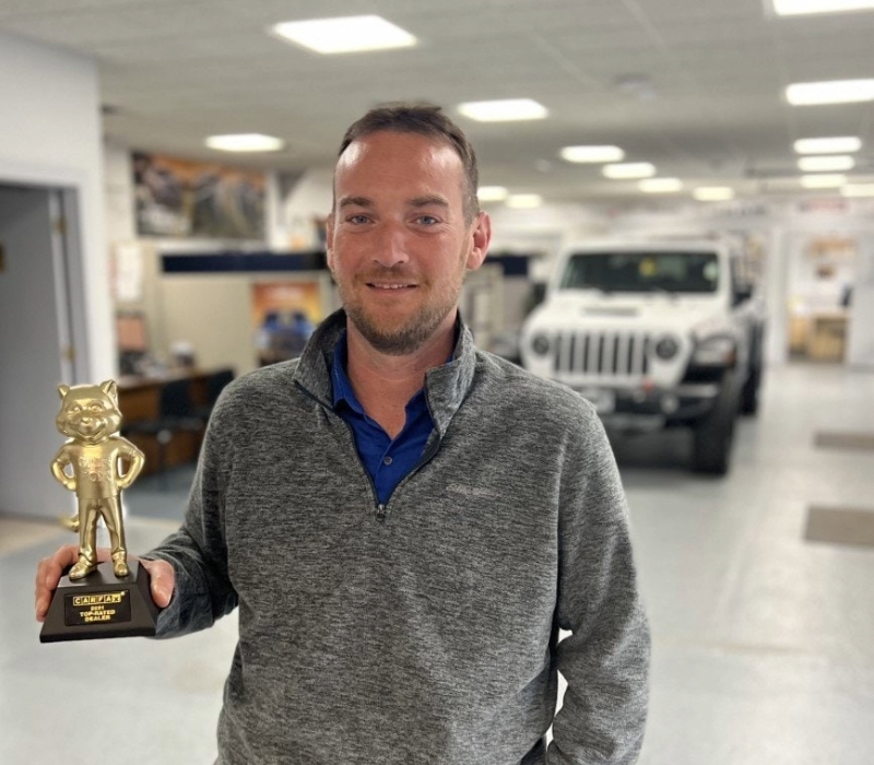 An employee with an award