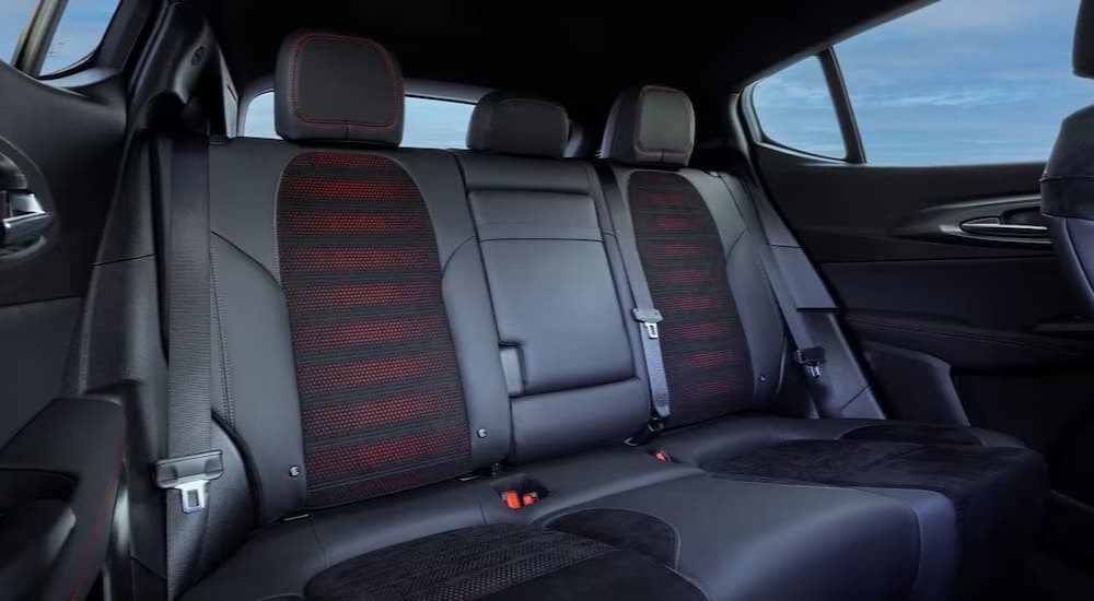 The black and red rear seat interior is shown.