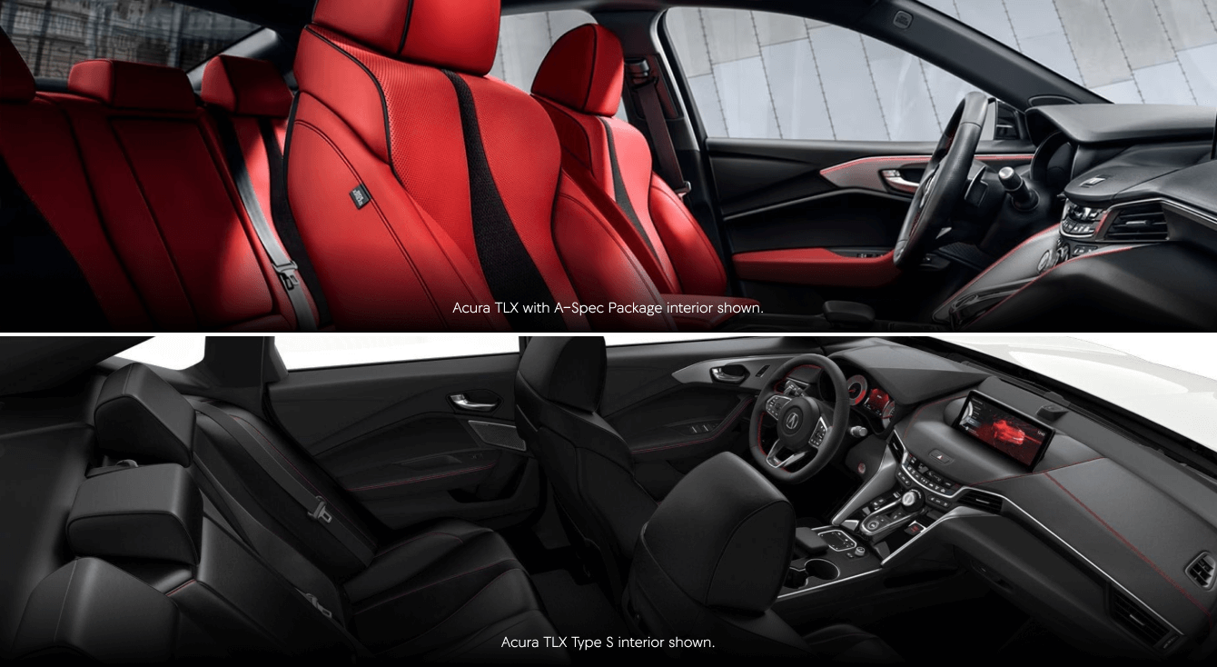 TLX vs. TLX Type S Trim Interior Amenities