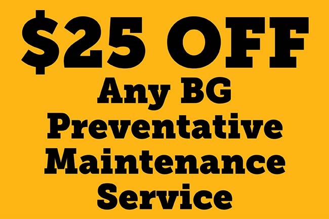 $25 OFF any BG Preventative 