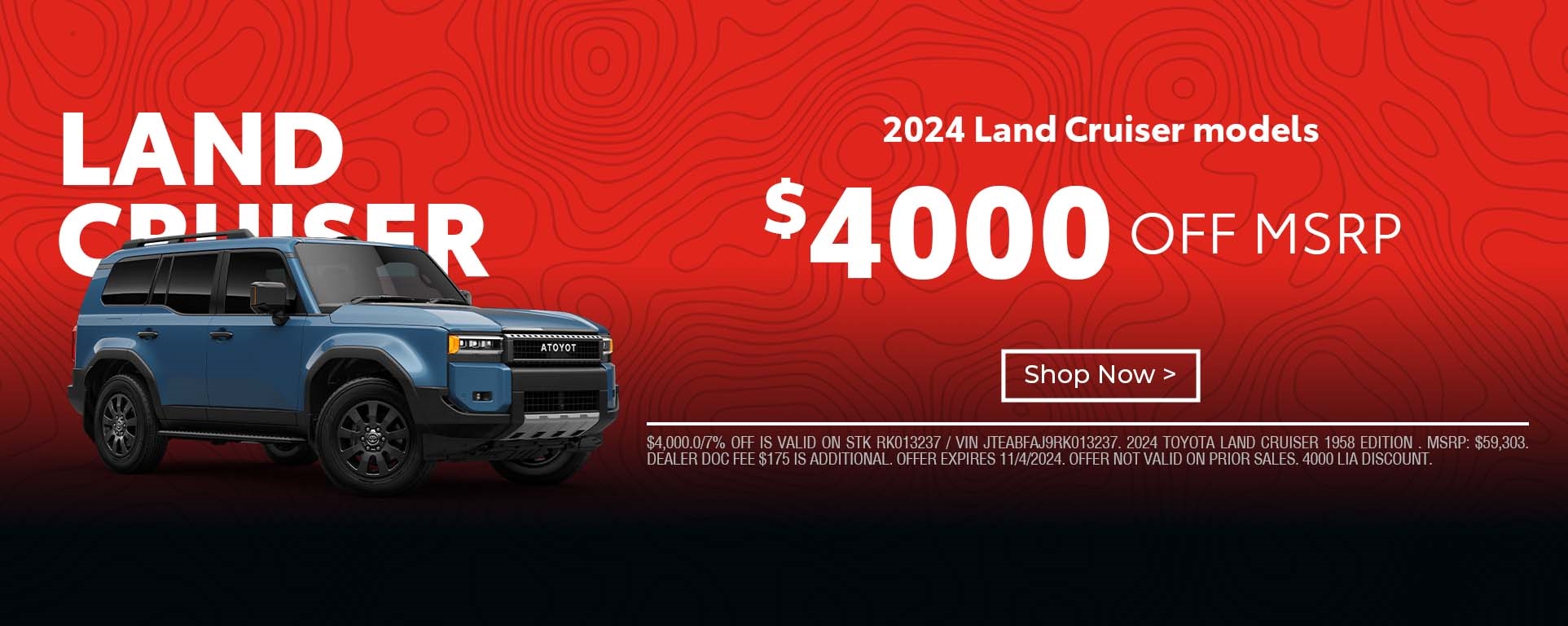 land cruiser purchase special