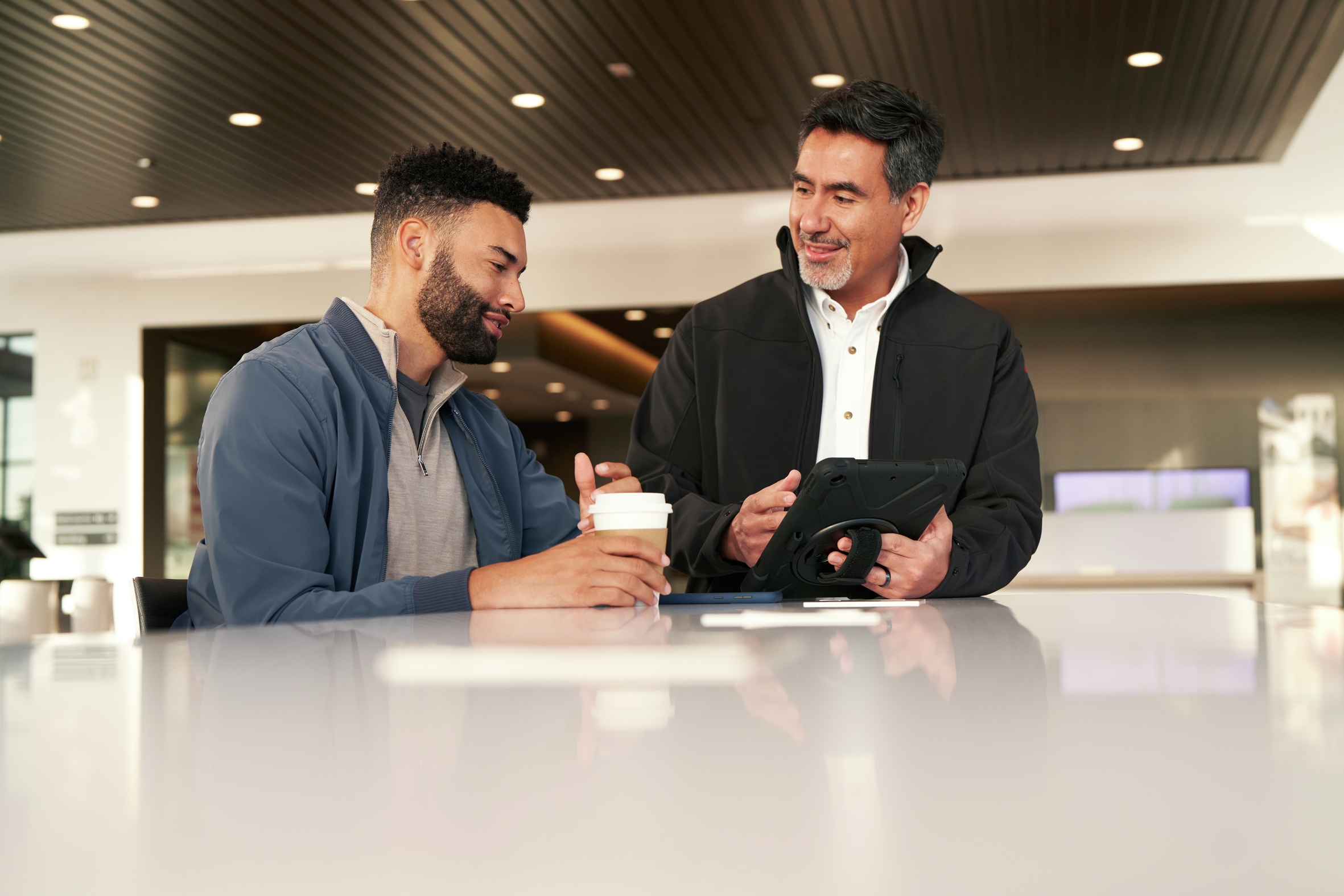 Customer meeting with sales representative