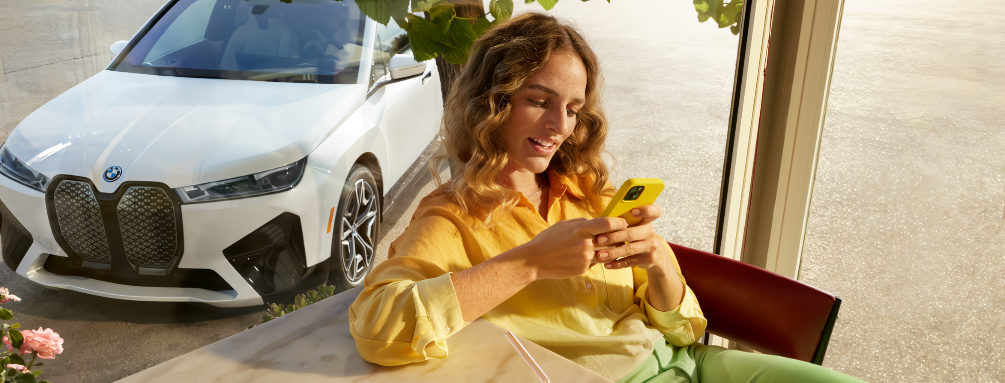 BMW on the open road