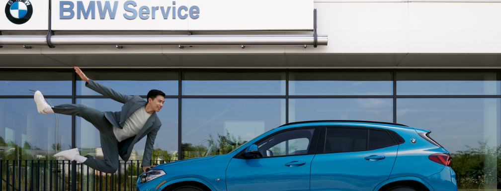 BMW on the open road