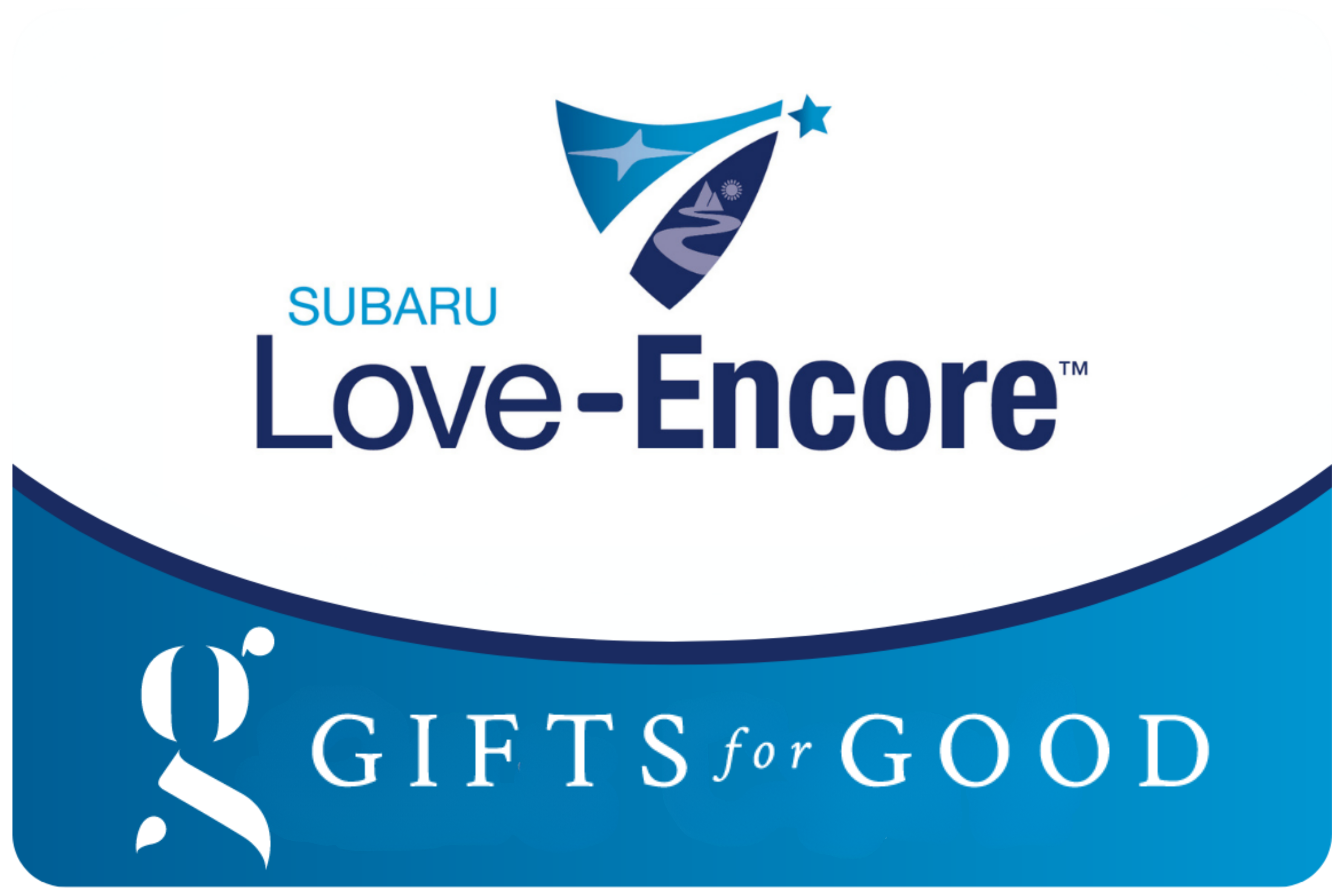 Subaru Love Encore gas card image with Subaru Love-Encore logo.