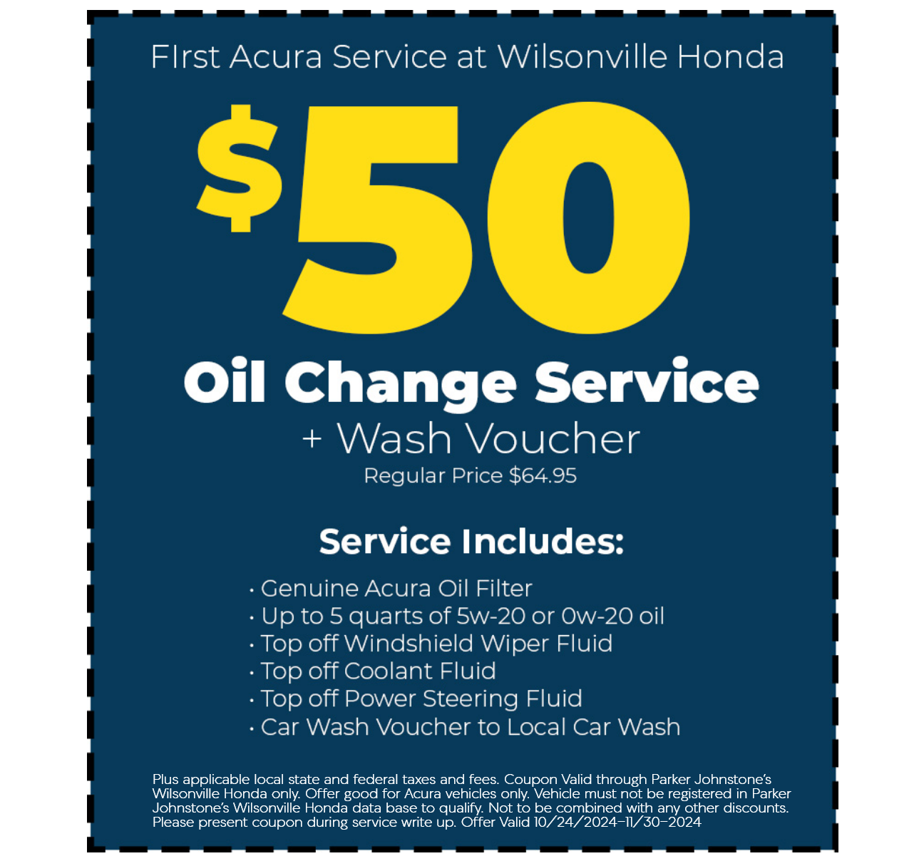 Acura Service Offer