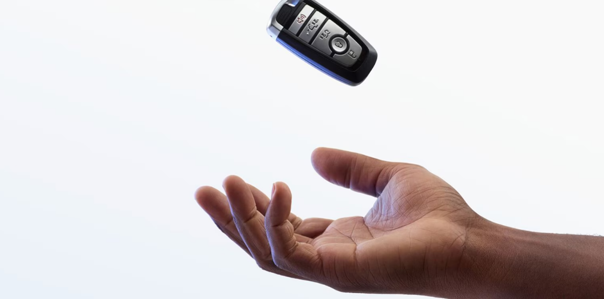 Car keys in the air