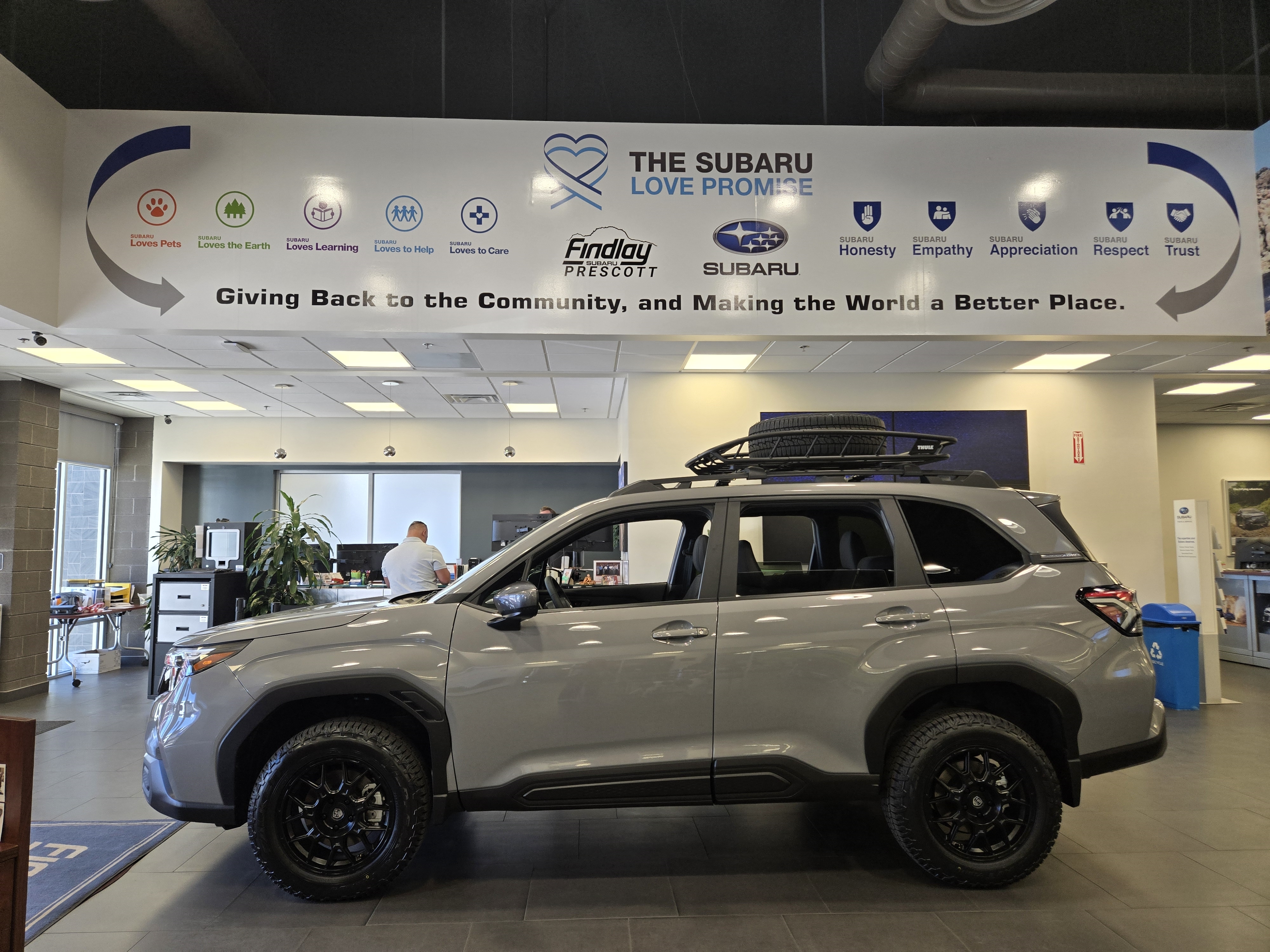 Findaly Subaru Prescott interior photo - Subaru SUV parked in showroom