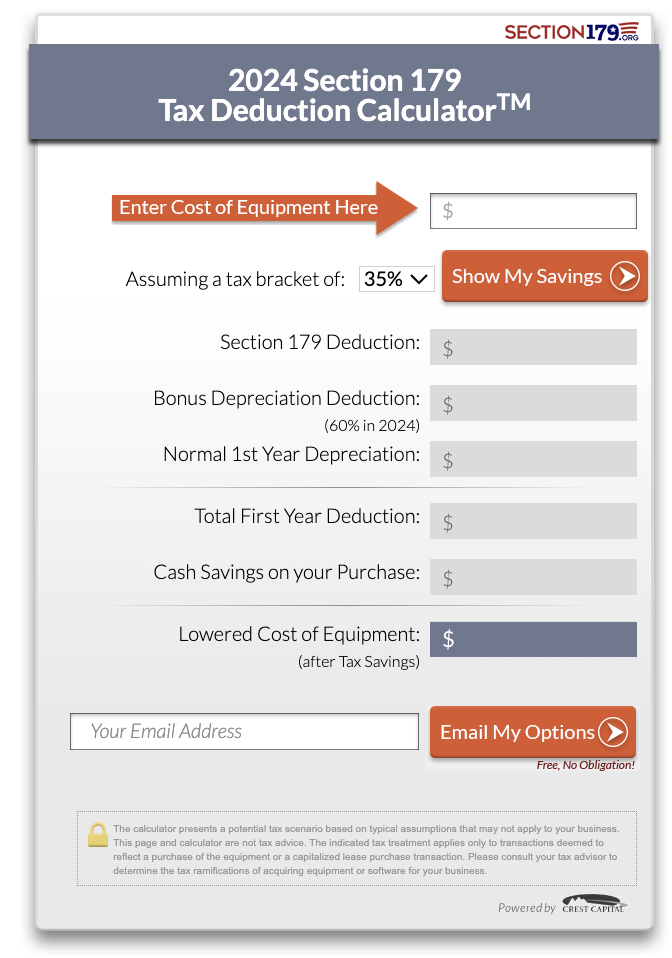 sECTION 179 CALCULATOR