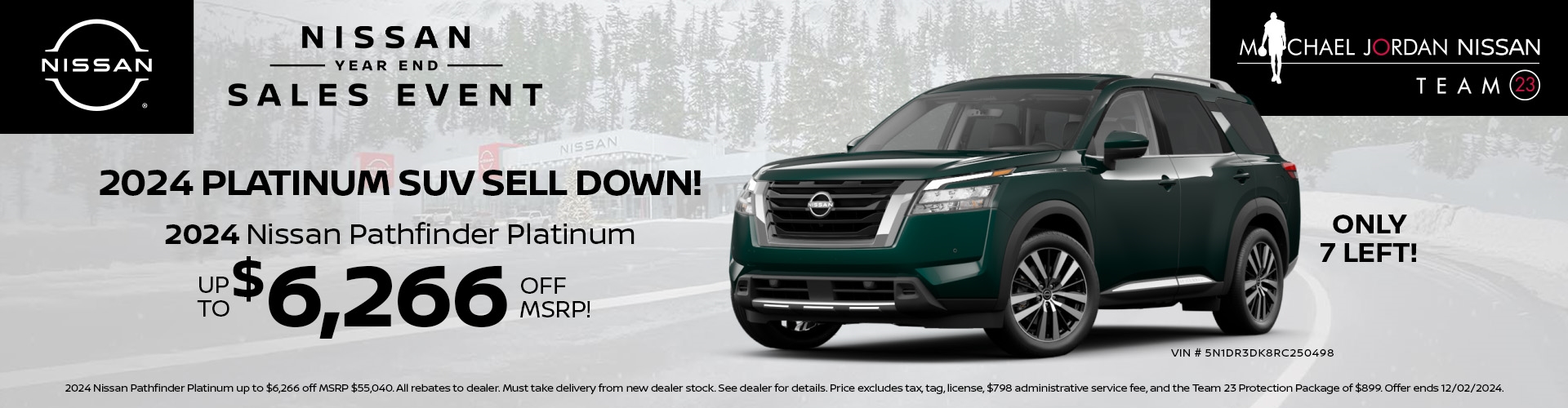 2024 Nissan Pathfinder Platinum Specials Banner