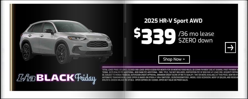 Lia Black Friday - Honda Albany