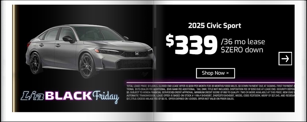 Lia Black Friday - Honda Albany