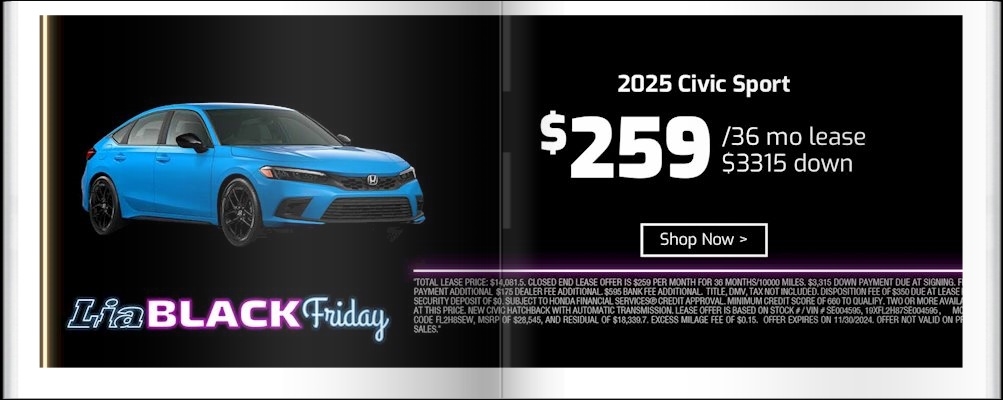 Lia Black Friday - Honda Williamsville