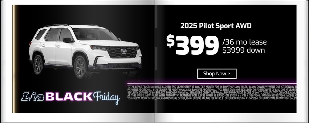 Lia Black Friday - Honda Williamsville