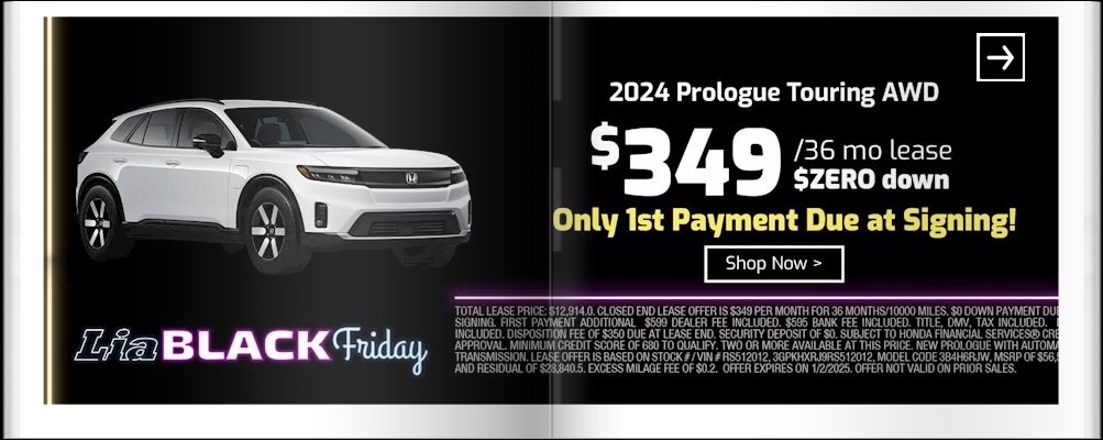 Lia Black Friday - Honda Northampton