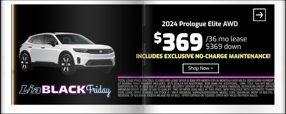 Lia Black Friday - Honda Kingston