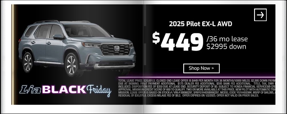 Lia Black Friday - Honda Kingston