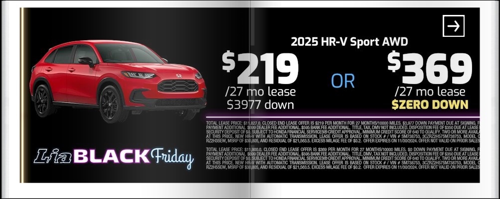 Lia Black Friday - Honda Brewster