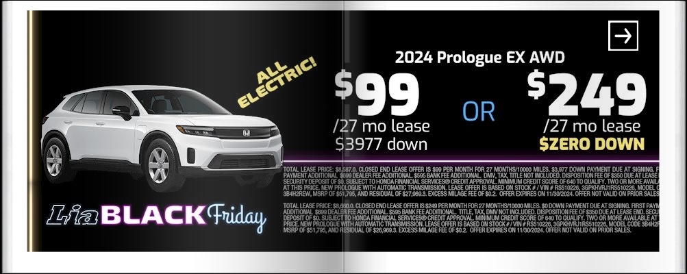 Lia Black Friday - Honda Brewster