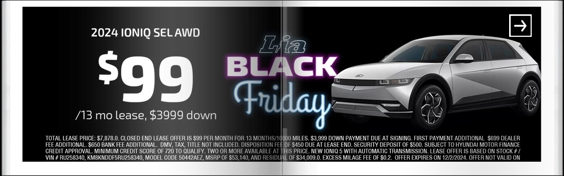 Lia Black Friday - Hyundai Hartford
