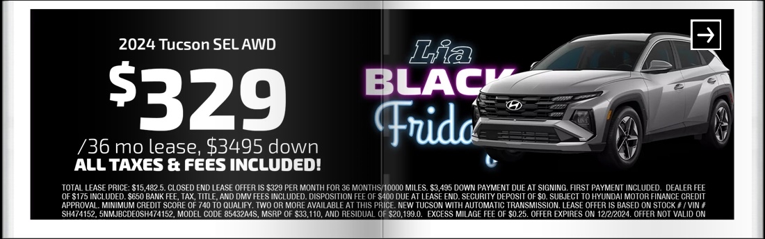 Lia Black Friday - Hyundai Albany