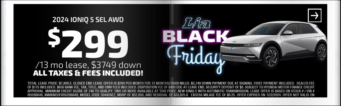 Lia Black Friday - Hyundai Albany