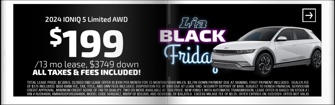 Lia Black Friday - Hyundai Albany
