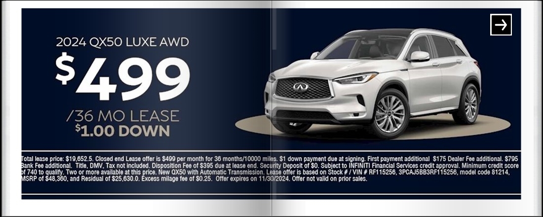 Lia Black Friday - INFINITI