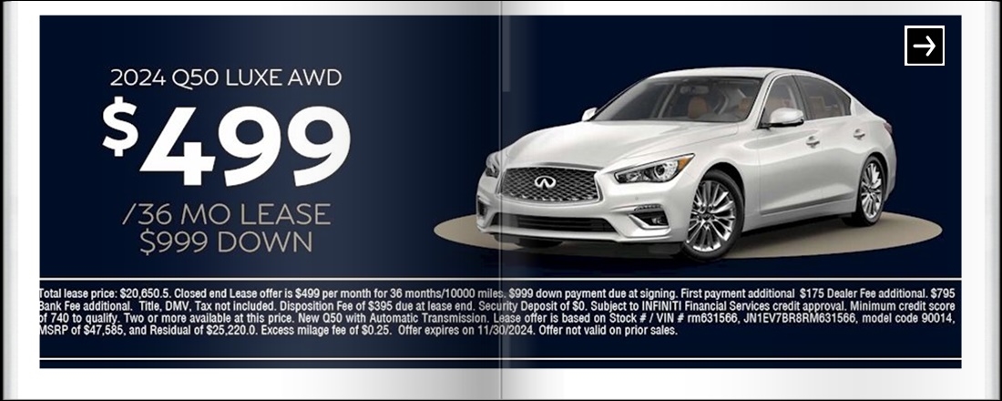 Lia Black Friday - INFINITI