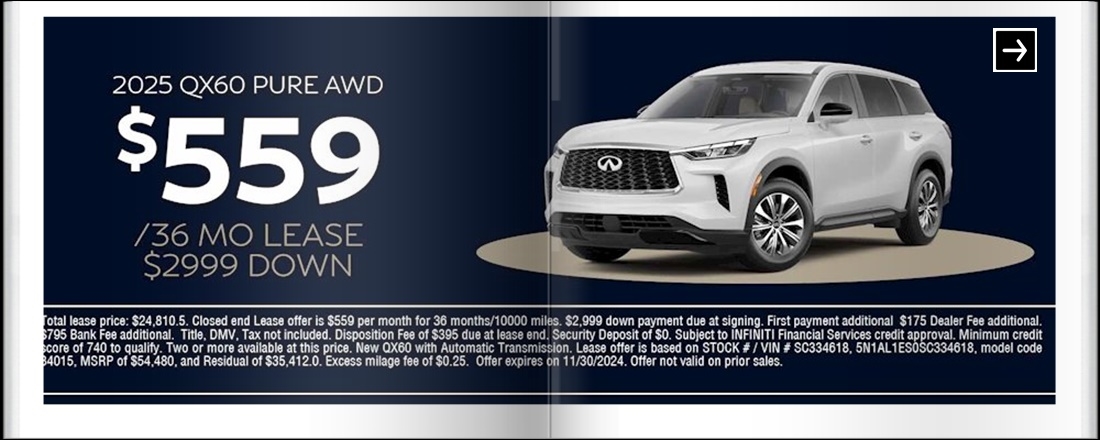 Lia Black Friday - INFINITI