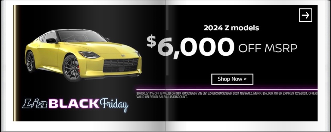 Lia Black Friday - Nissan Colonie