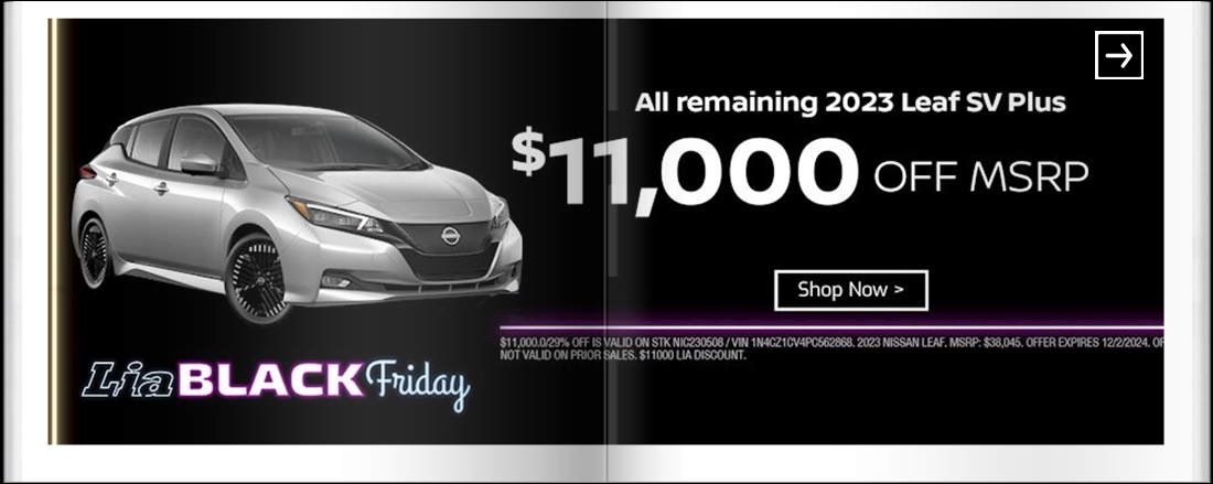 Lia Black Friday - Nissan Colonie