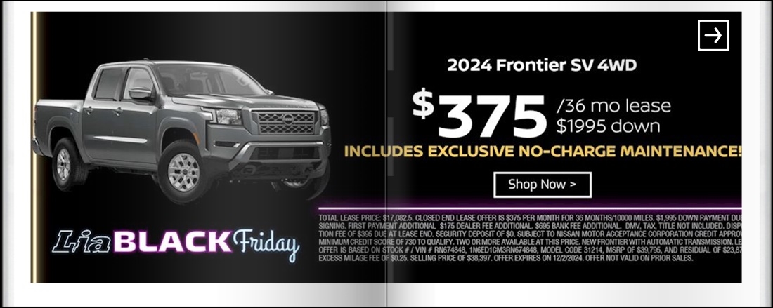 Lia Black Friday - Nissan Colonie