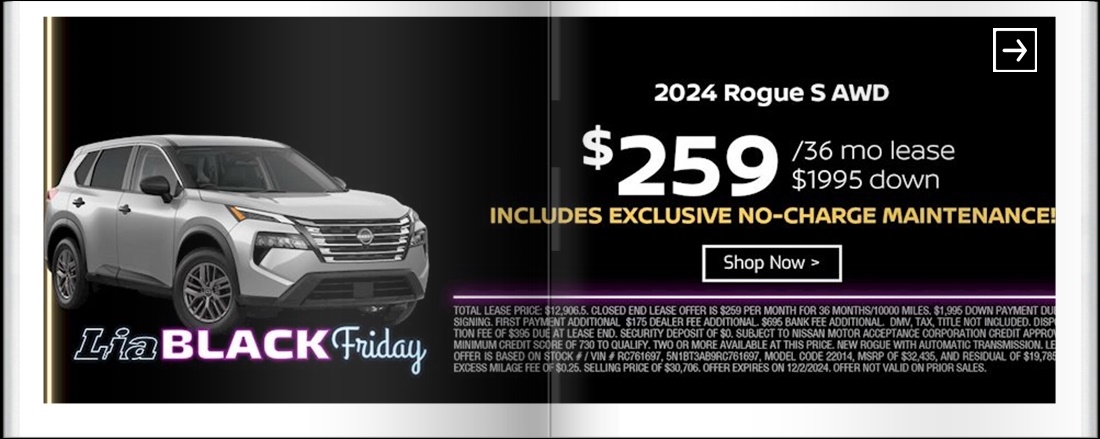 Lia Black Friday - Nissan Colonie