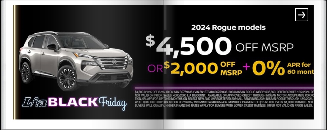 Lia Black Friday - Nissan Colonie
