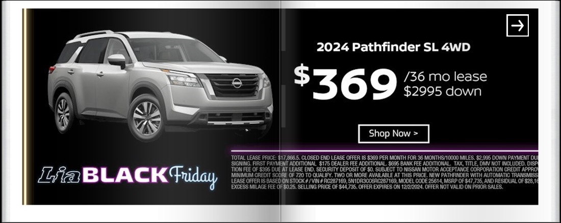 Lia Black Friday - Nissan Glens Falls