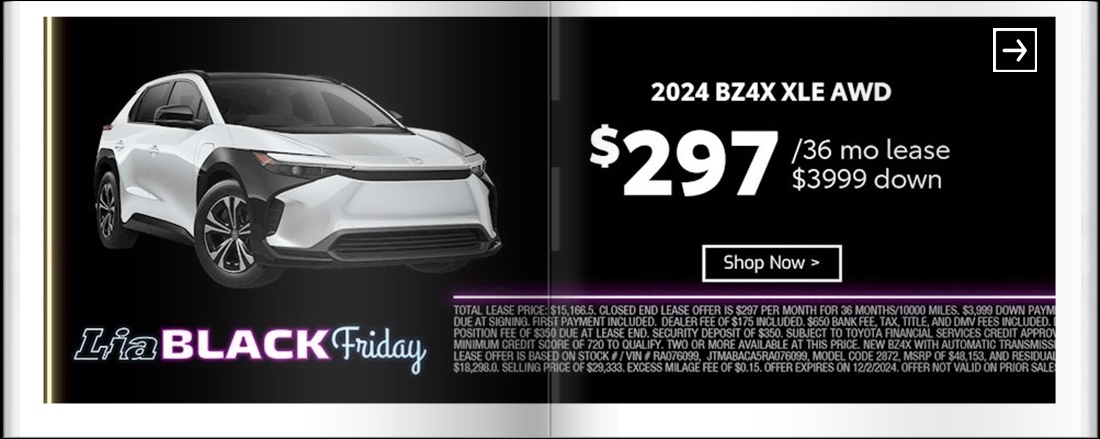 Lia Black Friday - Toyota Colonie