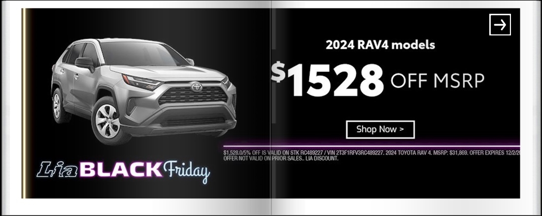 Lia Black Friday - Toyota Colonie