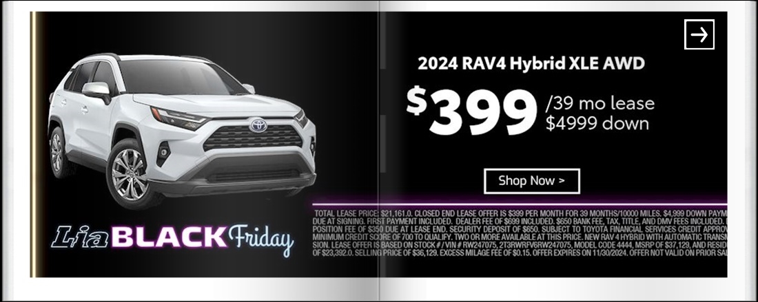 Lia Black Friday - Toyota Northampton