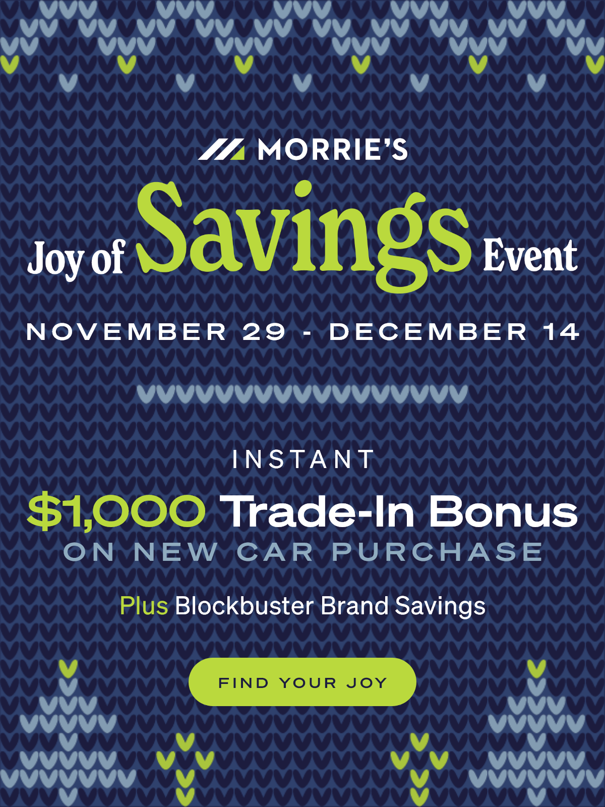 Joy of Savings $1k Trade In Bonus