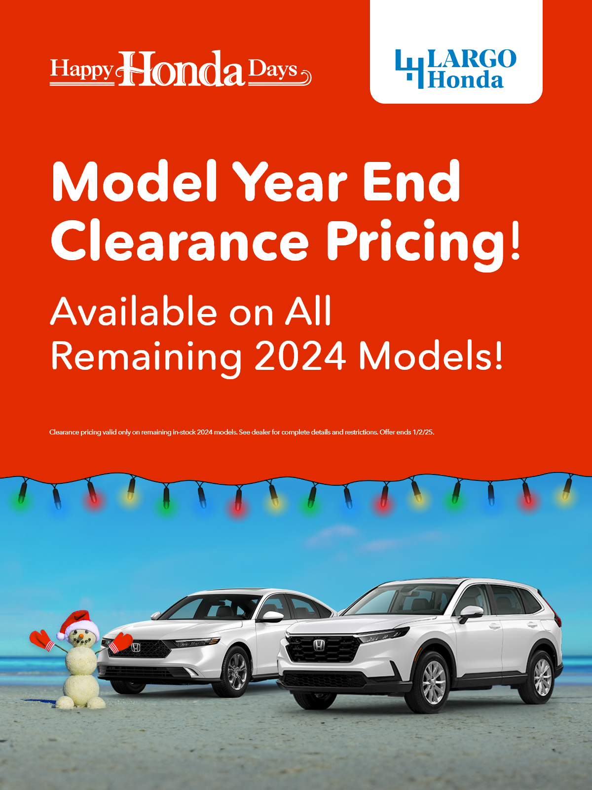 2024 Model Clearance SRP Card