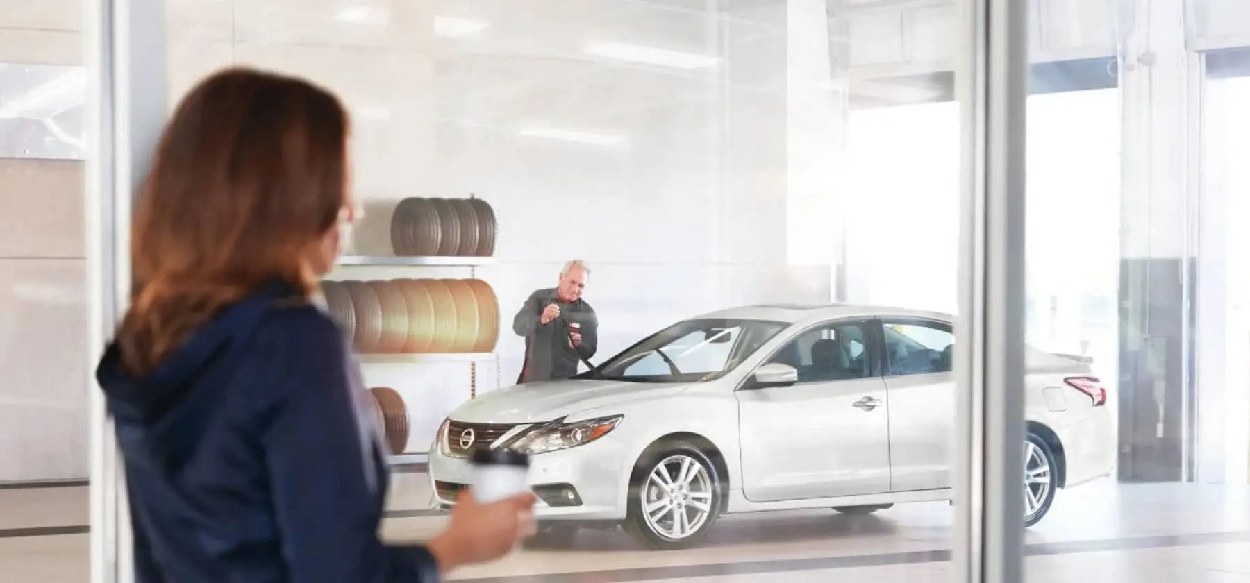Nissan Certified Technicians performing maintenance in Idaho Falls