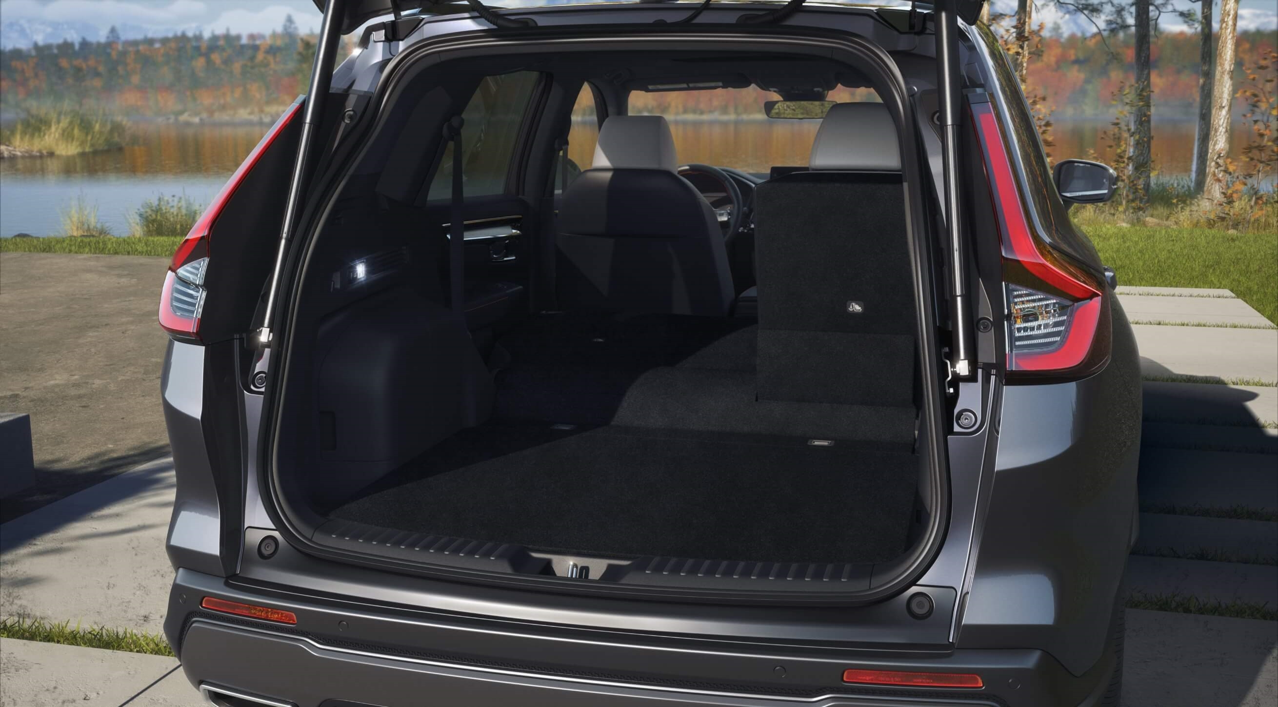 The open trunk of a CR-V, highlighting its plentiful cargo space.